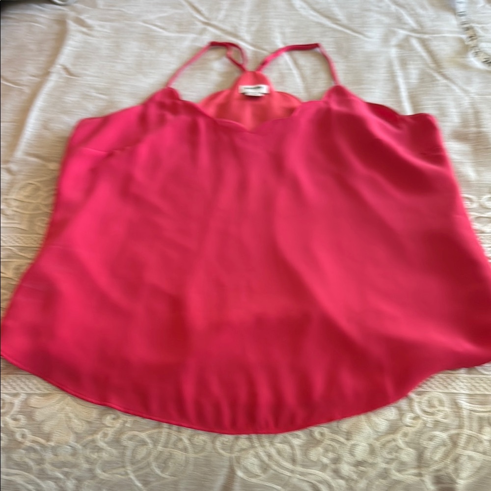 J Crew Scalloped Camisole.  Women's Pink Camisole Top. Size 10